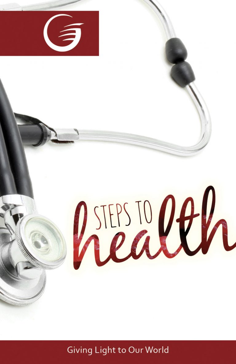 Pamphlet with the title: Steps to Health with a stethoscope